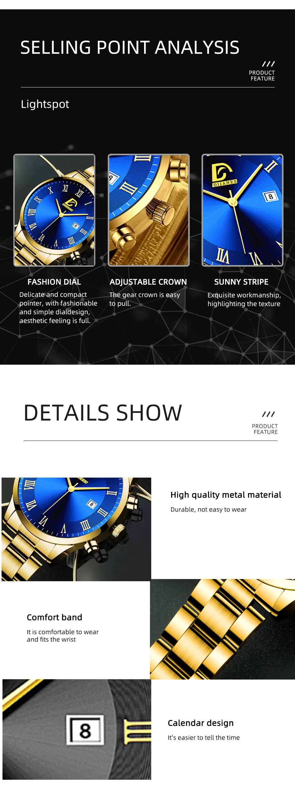 Luxury Minimalist Gold Quartz Watch for Men - Smarsty