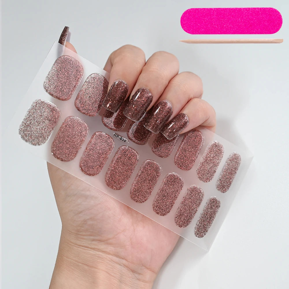Long-Lasting Semi-Cured Gel Nail Stickers for Easy Application - Smarsty