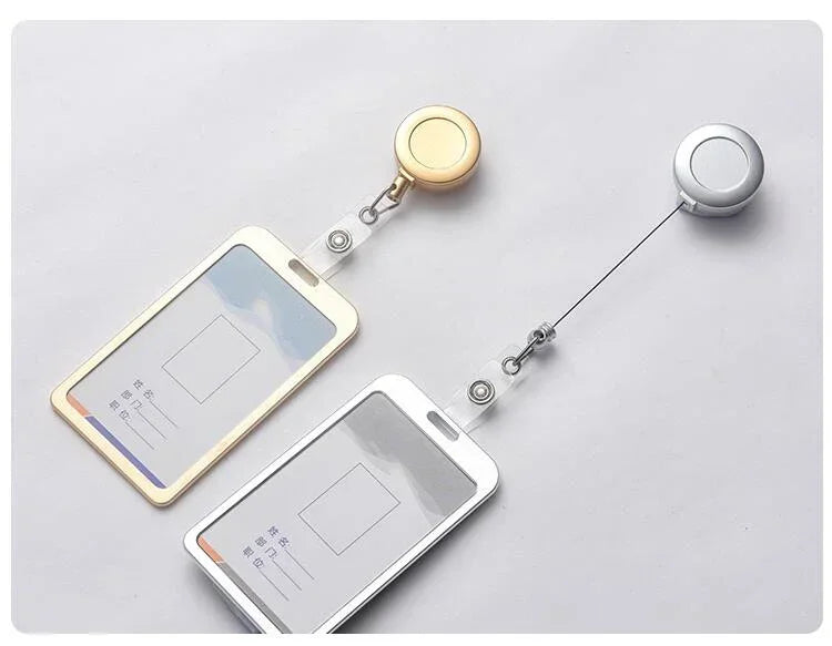 Employee Aluminium Alloy Plastic Credit Card ID Card Cover Case Work Identity Badge Card Cover Bag Women Men Work Card Holders
