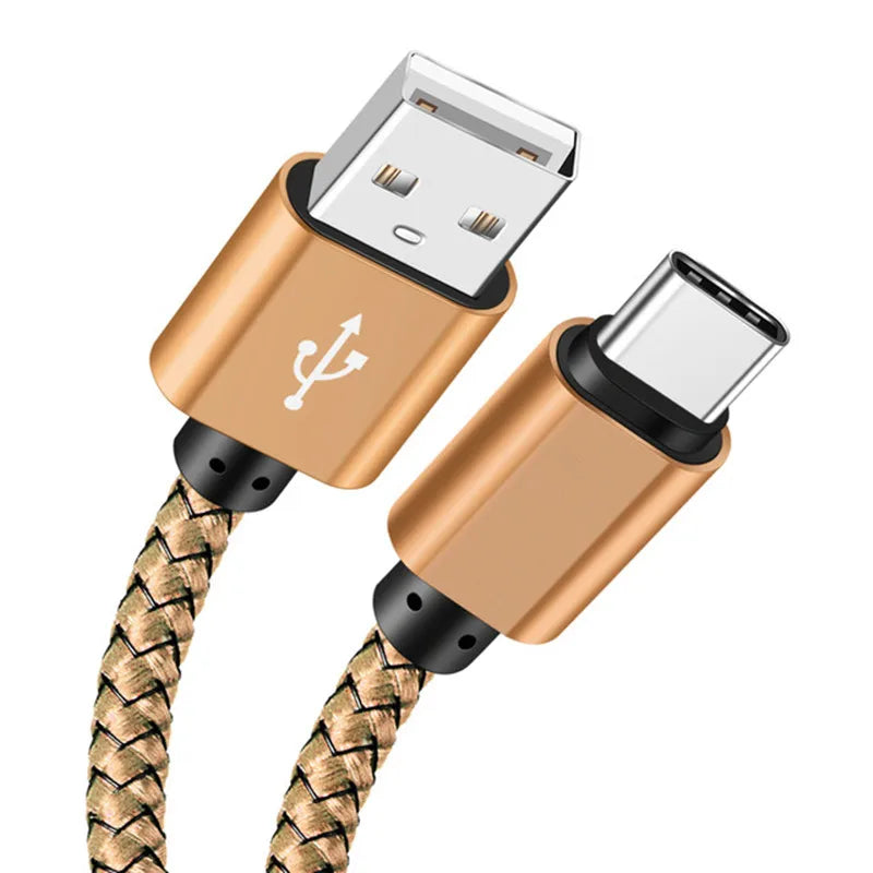 USB A to Type C Fast Charging Cable Nylon 1M 2M 3M - Smarsty