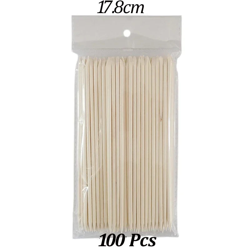 Wood Cuticle Pusher Sticks for Gel Polish Removal - Smarsty