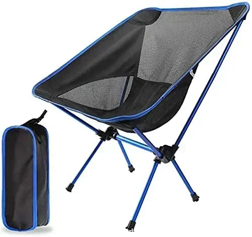 Outdoor Portable Folding Chair Beach Chairs for BBQ Travel Beach Hiking Picnic Seat Easy to Carry Convenient by Smarsty