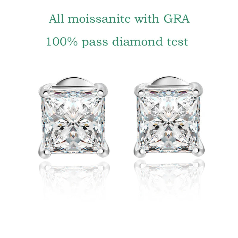 Moissanite Stud Earrings 0.4-5CT VVS Sterling Silver - Smarsty