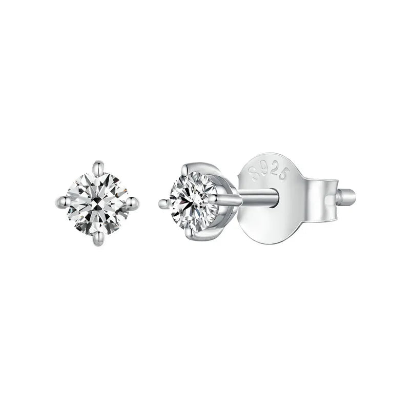 Moissanite Earrings 925 Sterling Silver D Color Studs - Smarsty