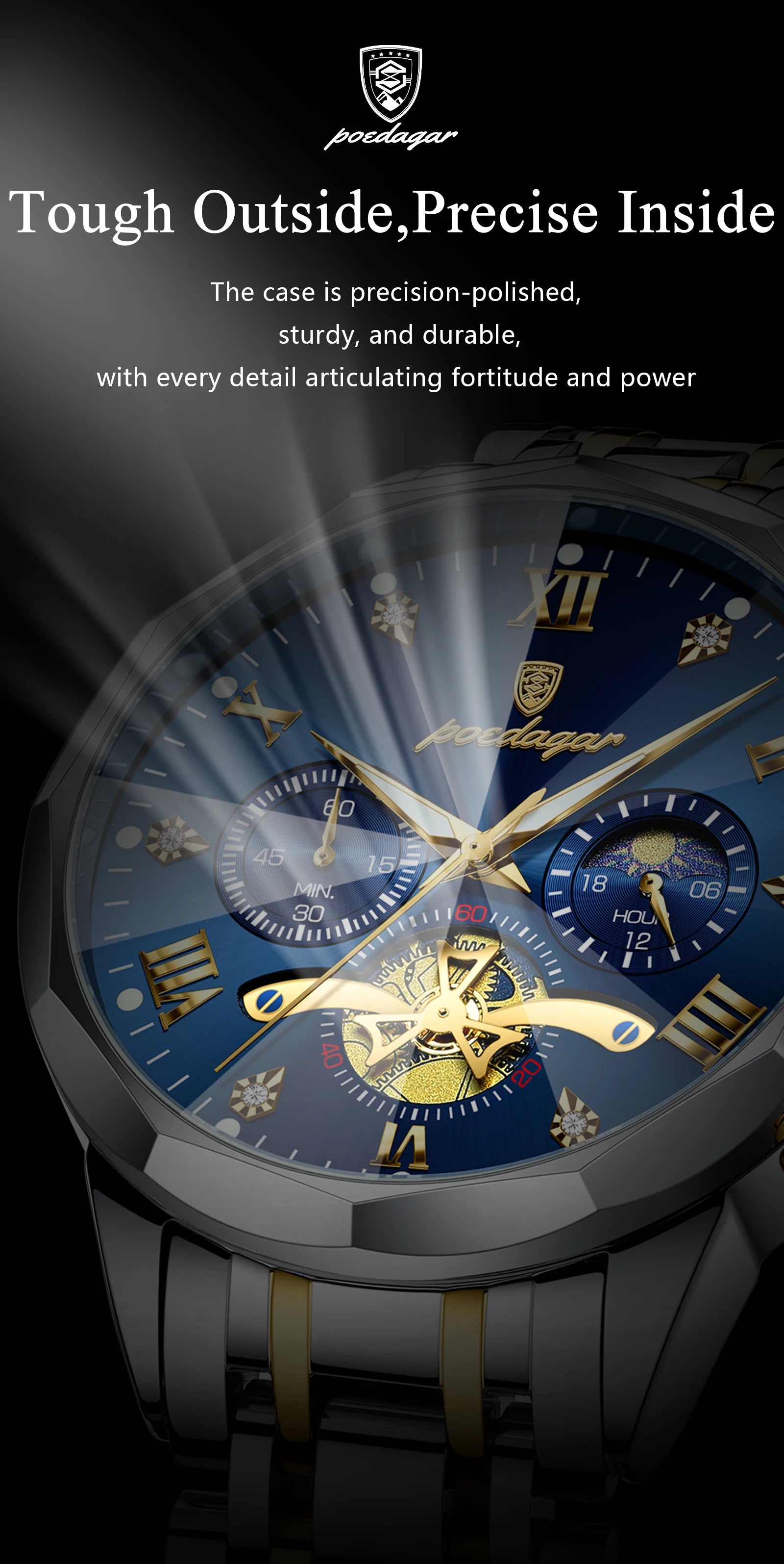 Luxury Waterproof Men's Chronograph Watch with Luminous Features - Smarsty