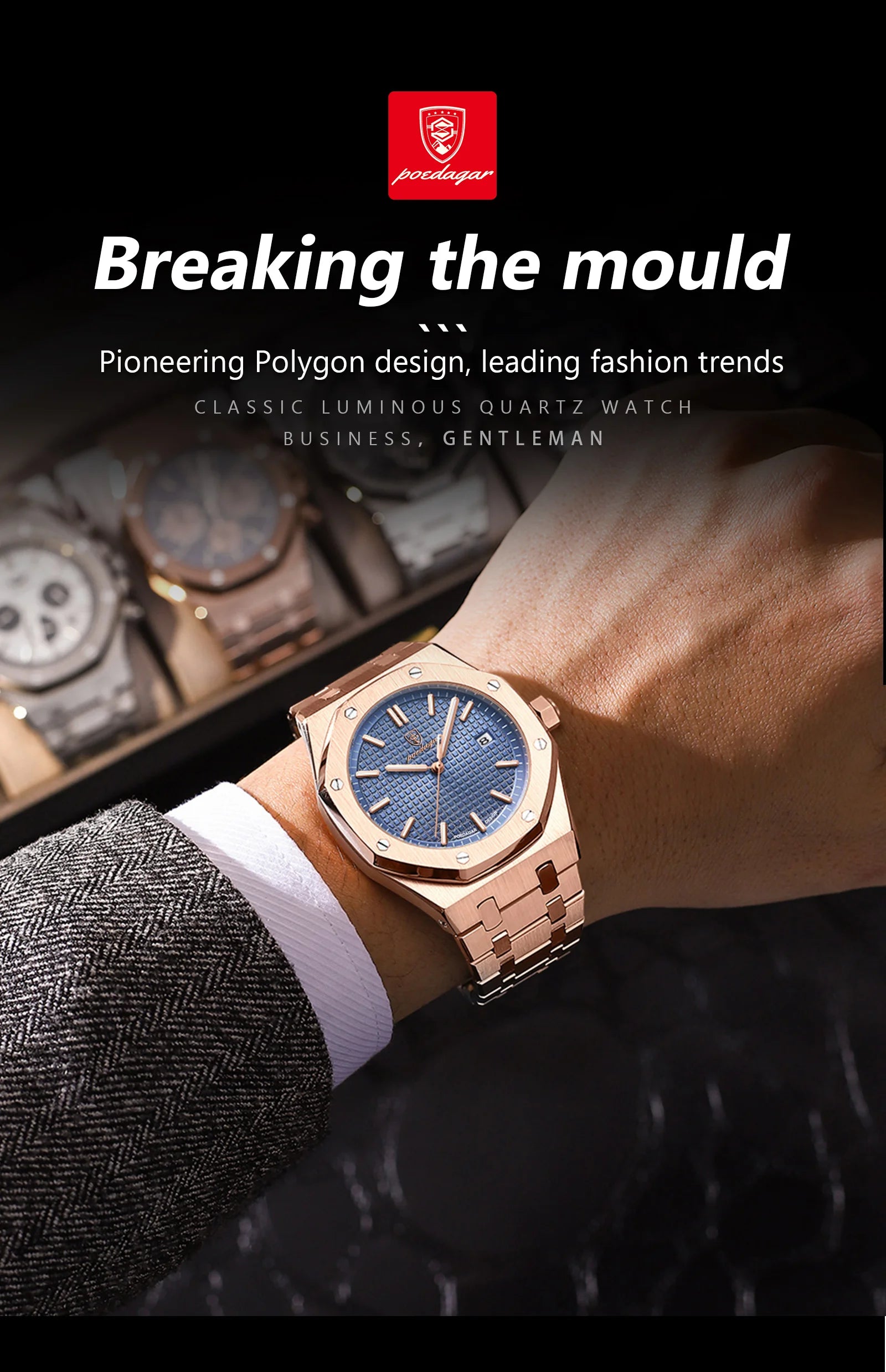 Luxury Waterproof Quartz Wristwatch for Men - Smarsty