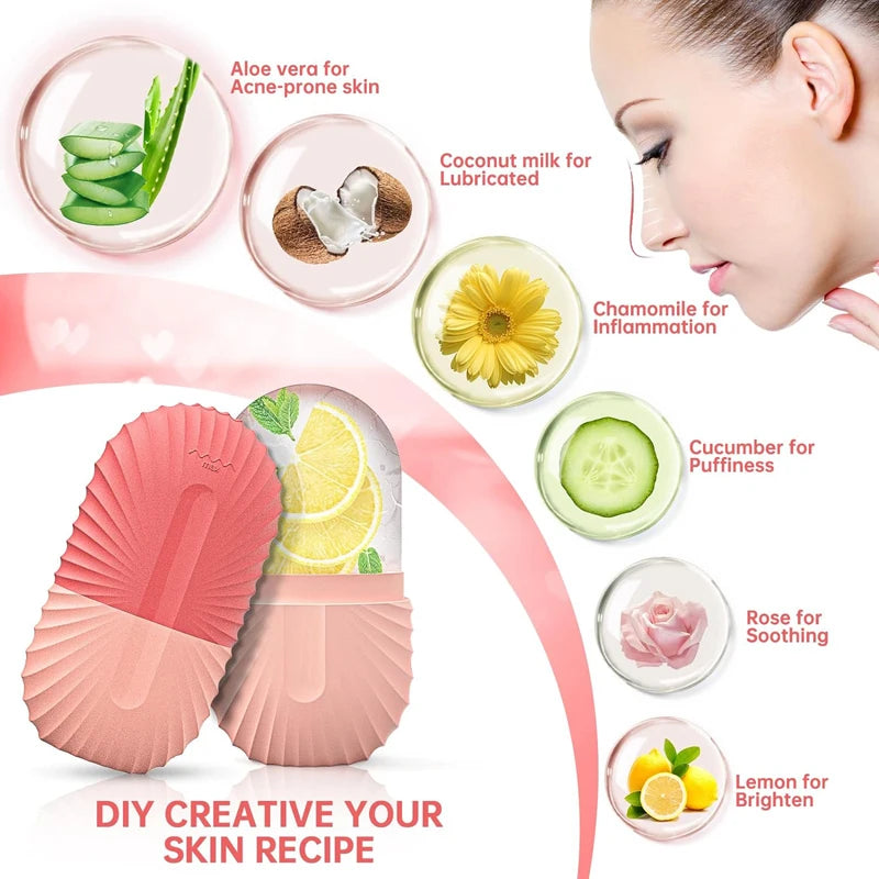 Silicone Ice Face Roller for Pore Reduction and Eye Puffiness - Smarsty