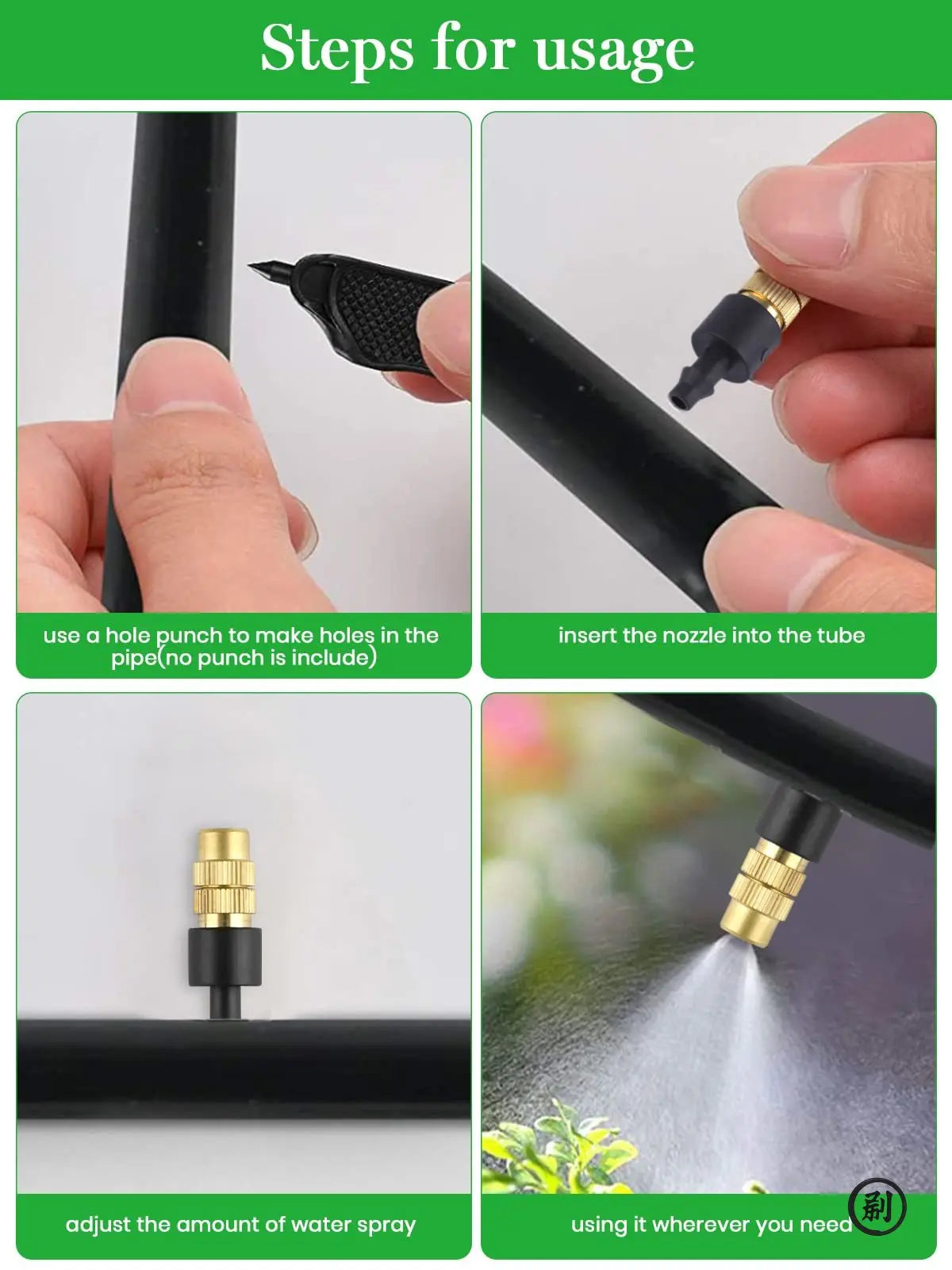 10 Pieces Brass Atomizer Garden Misting Cooling System - Smarsty