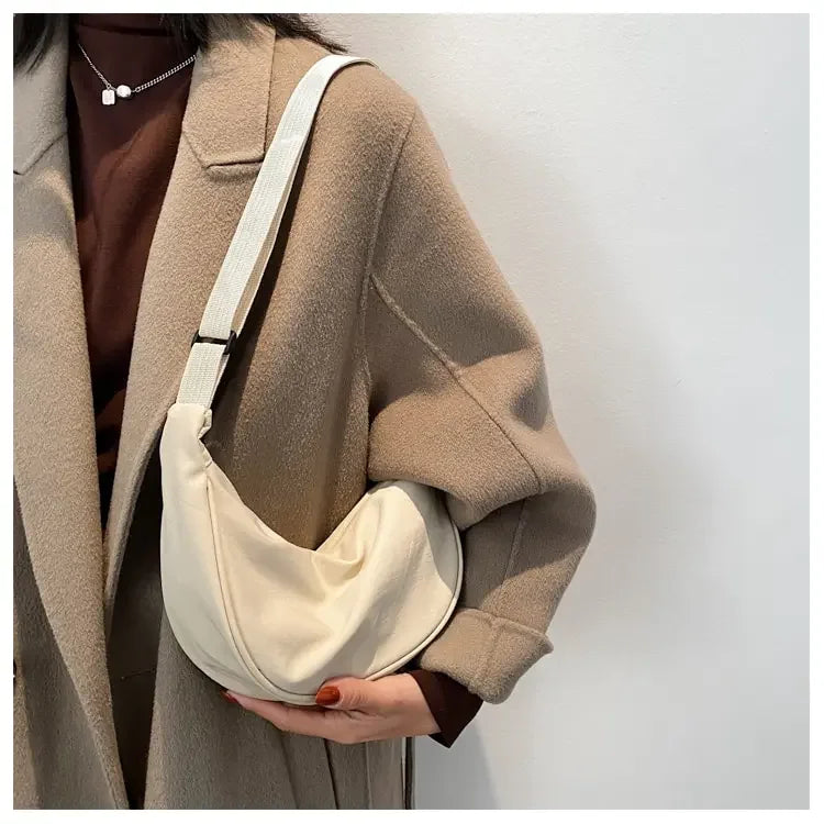 Women Backpack PU Leather Crossbody Bag With Zipper - Smarsty