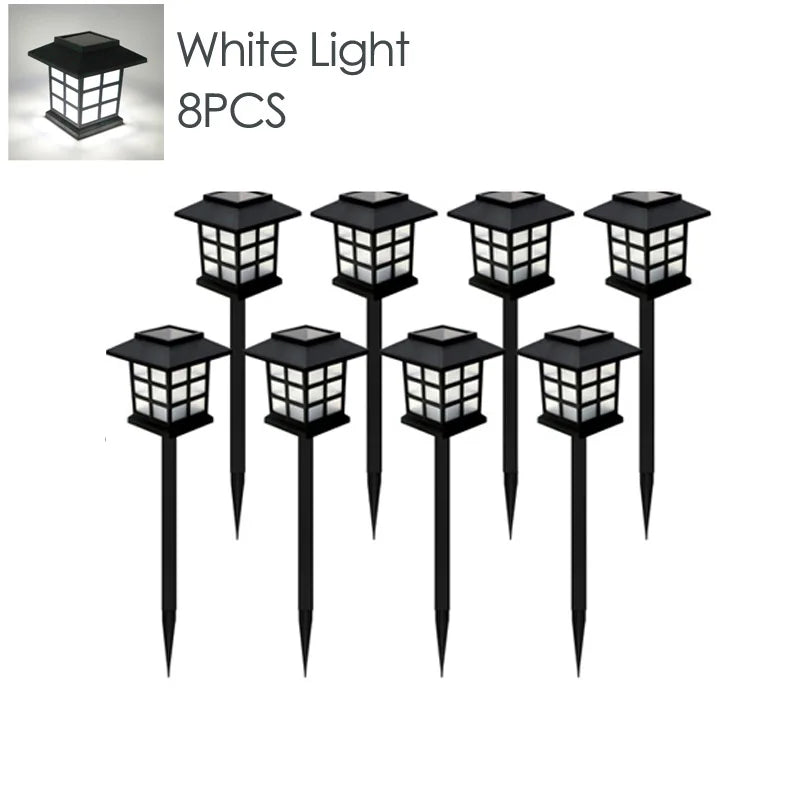 8pcs Waterproof Solar Garden Pathway Lights for Outdoor Decor - Smarsty