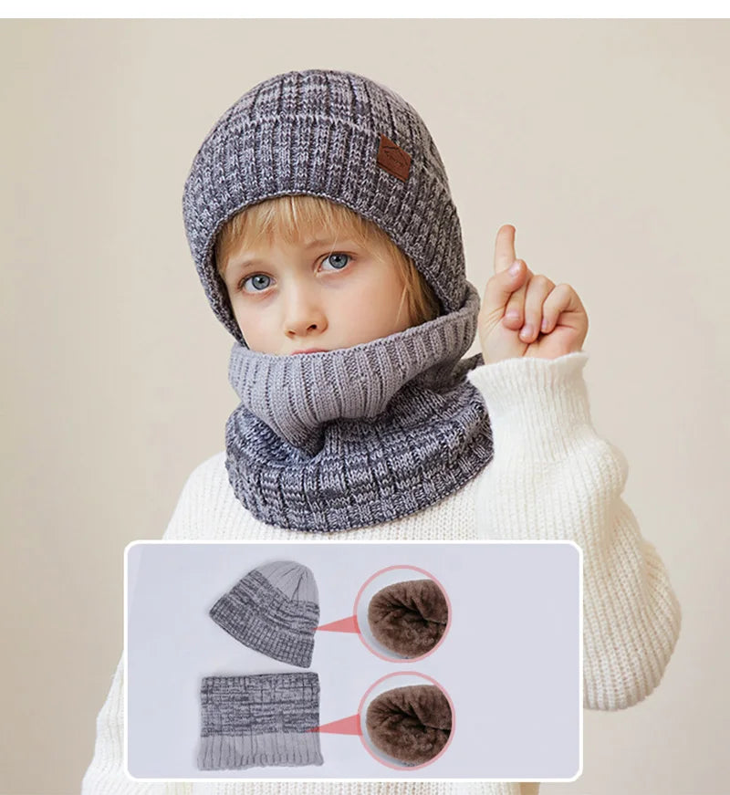 Kids Winter Hat Scarf Gloves Set Warm And Cozy Essentials - Smarsty