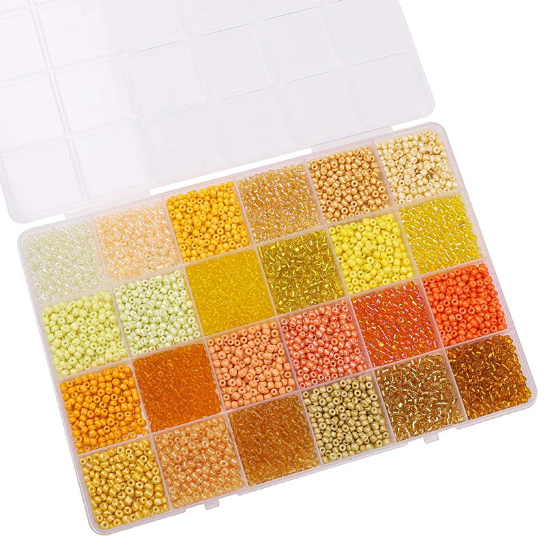 About 5200Pcs24 Grid Rice Bead Box Handmade DIY Jewelry Bracelet Earrings Kandi Jewelry Accessories Materials - Smarsty