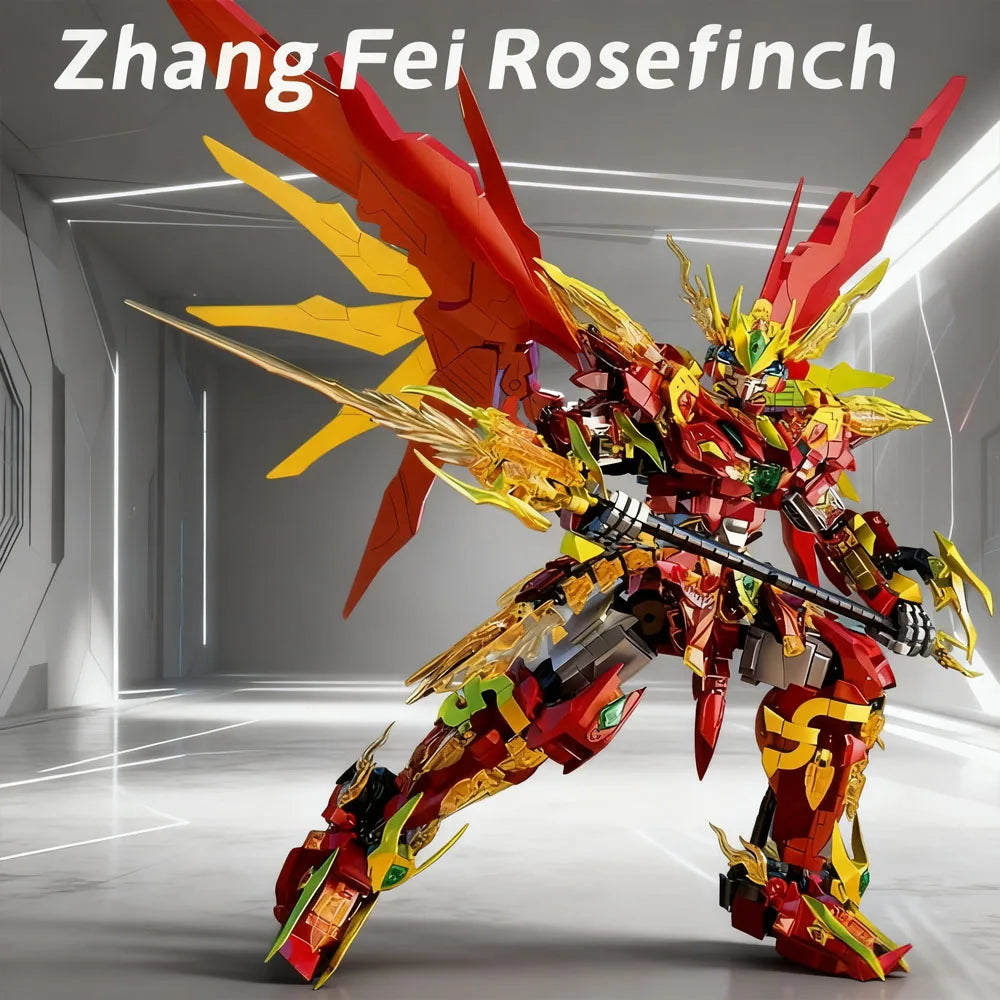 Technic Three Zhangfei Mech Building Block Model Robot Toy DIY Festival Gift Hobby Collection Festive Atmosphere Decoration