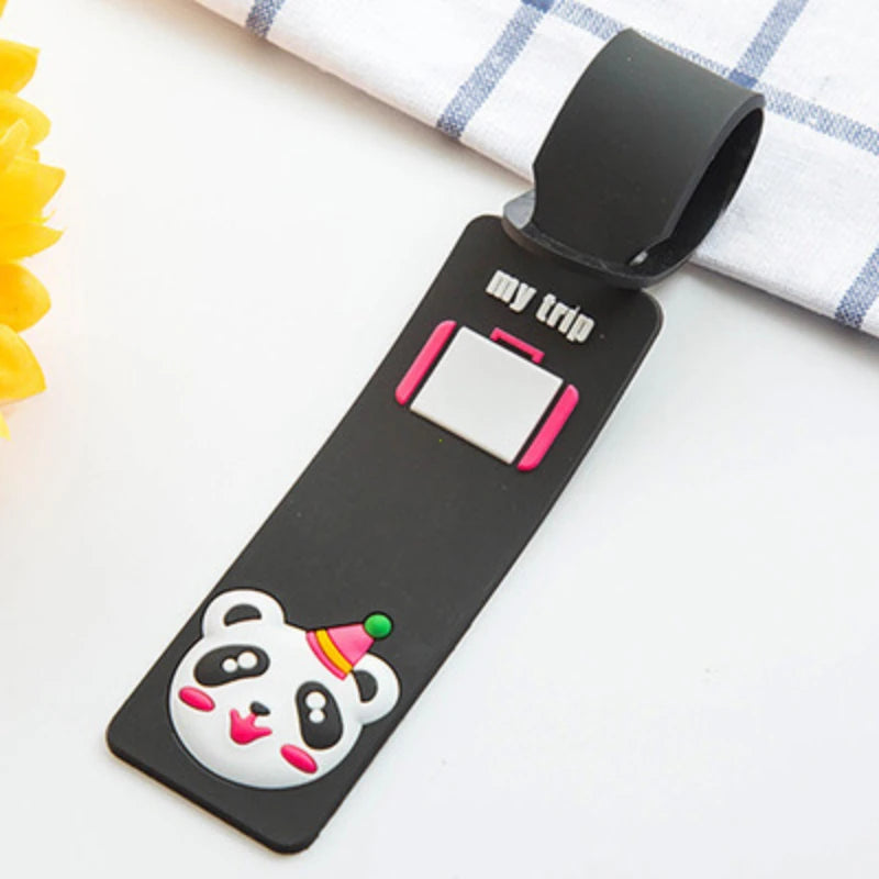 Fashion Travel Accessories Cute Animals Strip Luggage Tag Silicone Suitcase ID Addres Holder Baggage Boarding Tag Portable Label - Smarsty