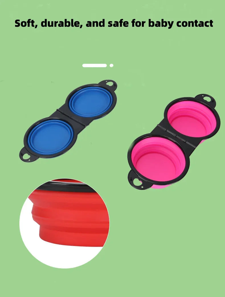 Foldable 2-in-1 Travel Bowl for Dogs and Cats - Smarsty