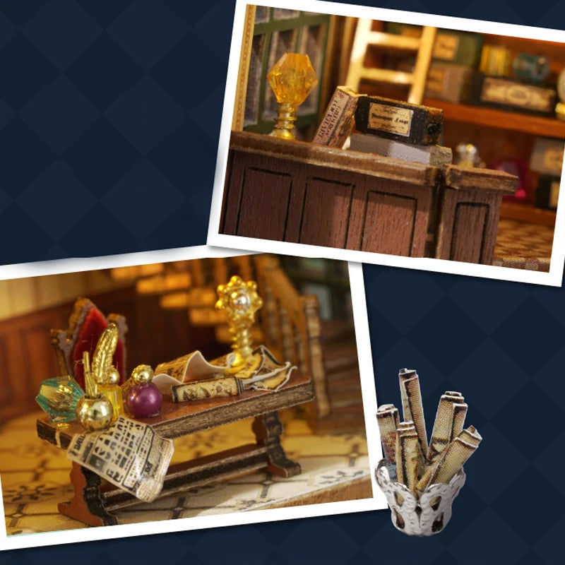 DIY Mini Wooden Doll House Assembly Building Model Pink Princess Villa Architecture Kit 3D Puzzle Dollhouse With Furniture Gifts by Smarsty