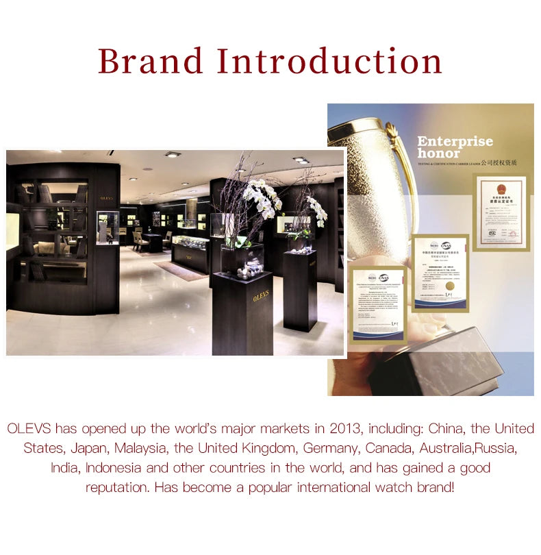 OLEVS 6615 Womens Watch Original Bezel Ceramic Mechanical Automatic Wristwatch Waterproof Luminous Ladies Watch Butterfly Dial - Smarsty