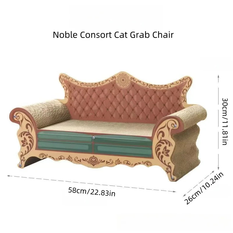 Cat scratch board, cat nest sofa, cat bed integrated, L-shaped vertical, wear-resistant, non shedding, irregular circular, large