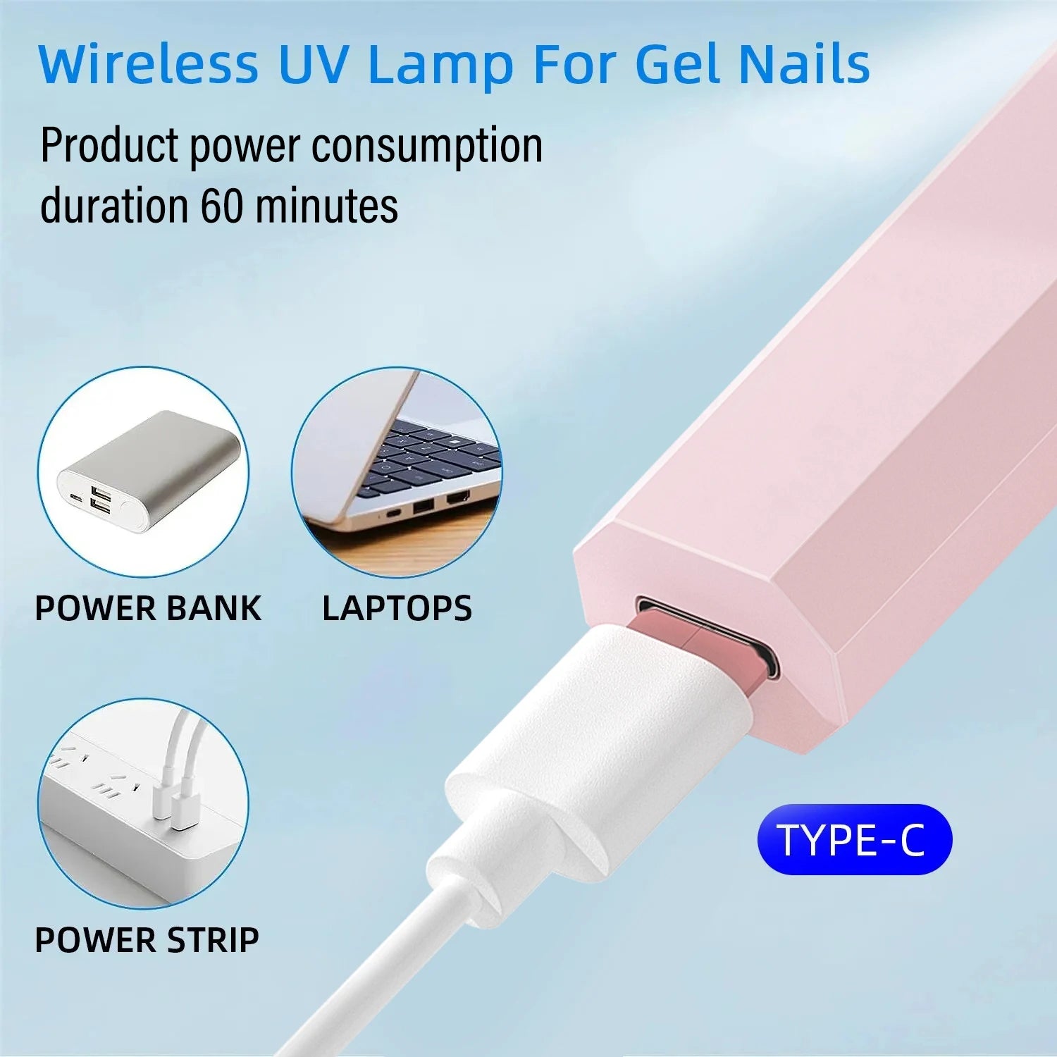 Mini UV Nail Lamp for Gel Polish Curing at Home - Smarsty