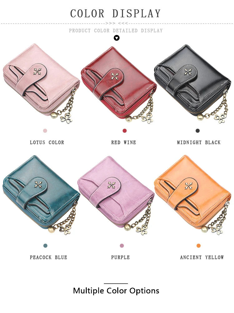 2023 New Women Wallets Fashion Short PU Leather Top Quality Card Holder Female Zipper Purse - Smarsty