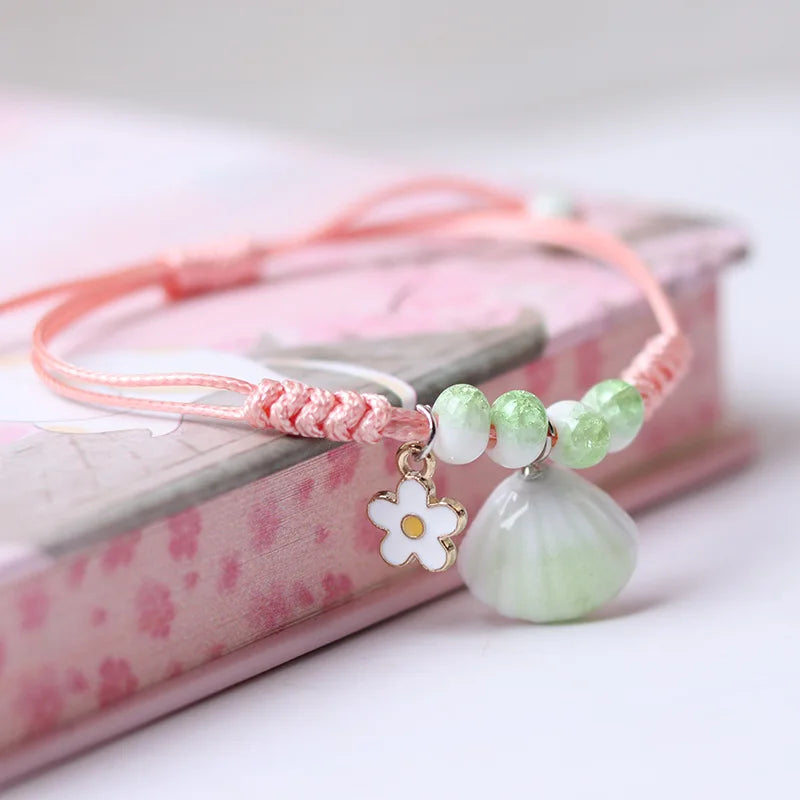 Handmade Boho Leather Charm Bracelet Adjustable Unisex - Smarsty