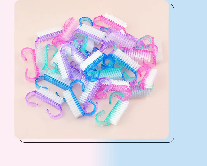 Plastic Nail Brushes Set for Effective Nail Cleaning - Smarsty