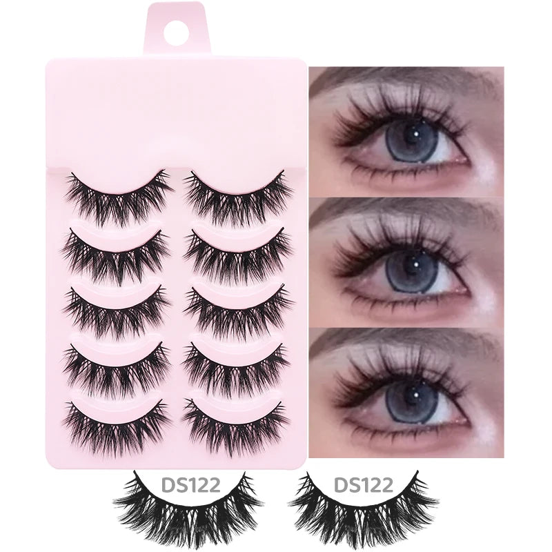 DINGSEN 5 Pairs Soft Natural Long False Eyelashes - Smarsty