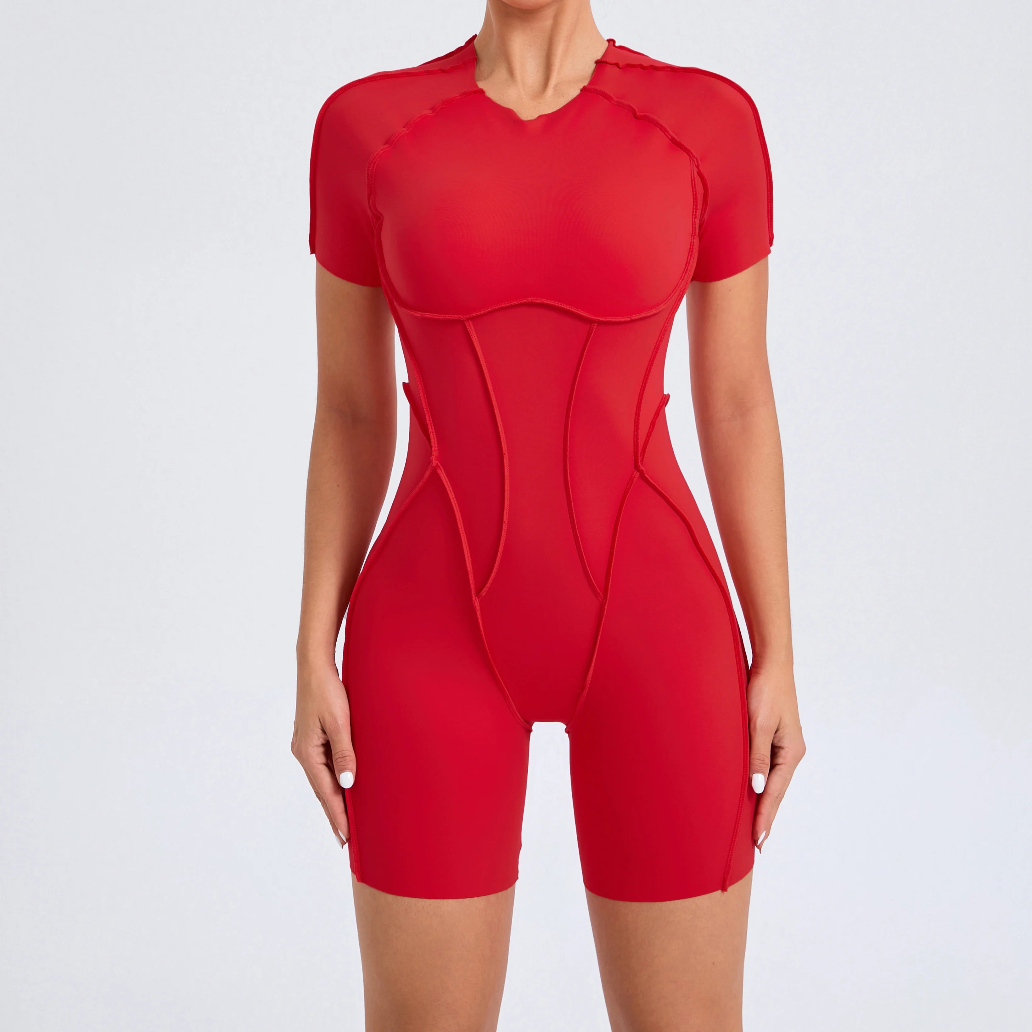 Short Jumpsuit Gym Clothes For Women Sportswear Fitness Overalls Backless Scrunch Booty Yoga Suit Sports Set Outfit - Smarsty