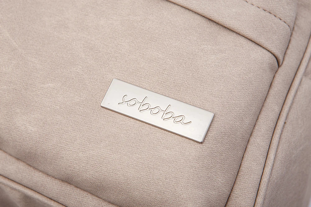 Soboba Solid Fashion Diaper Backpack for Baby Care Waterproof Multi-function Nappy Changing Bag for Mother Stylish Diaper Bags by Smarsty