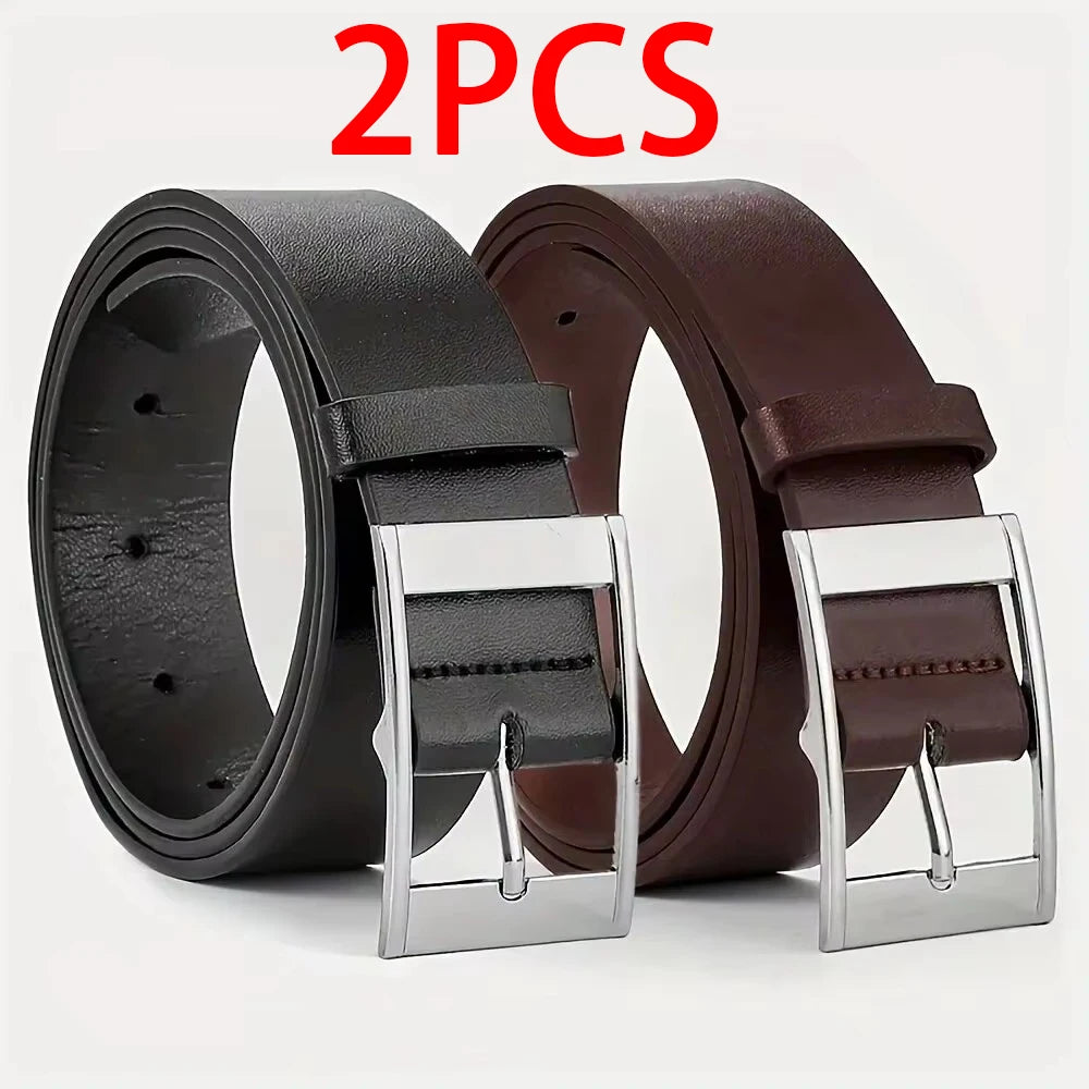 Luxury PU Leather Belt for Men with Metal Buckle - Smarsty