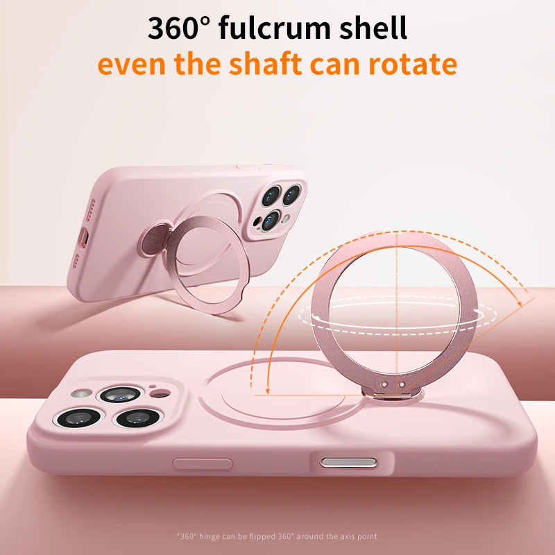 For iPhone 17 Pro Max Lanyard Magnetic Phone Case For iPhone Air 16 13 15 14 Pro Max For Magsafe Wireless Charge Silicone Cover