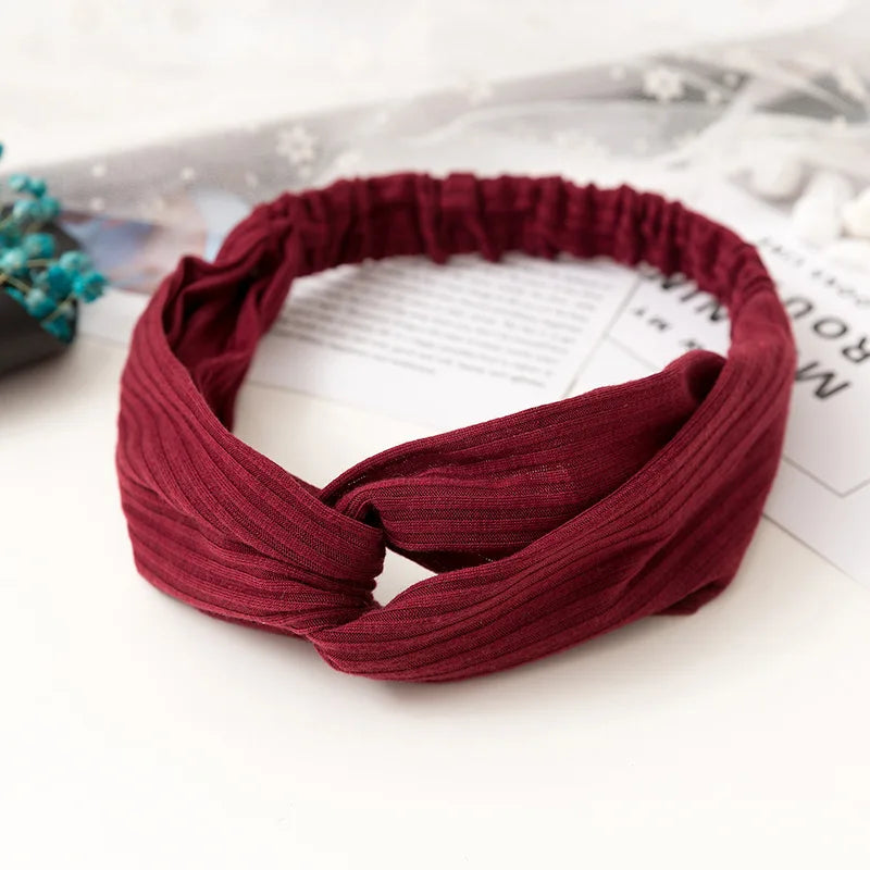 2024 New Design Fashion Women Summer Style Headbands Bohemian Girl Cross Turban Bandage Bandanas Hairbands Hair Accessories - Smarsty