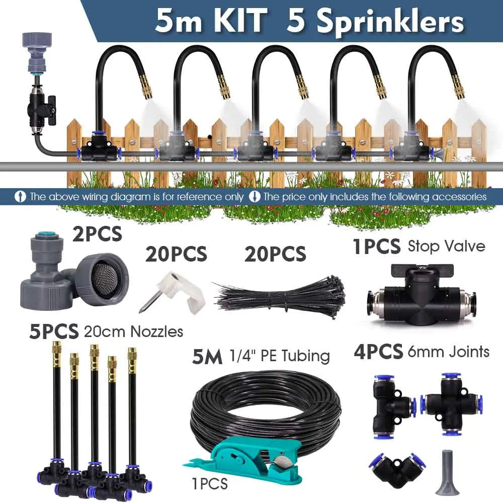360 Degree Adjustable Misting Cooling System for Gardens - Smarsty