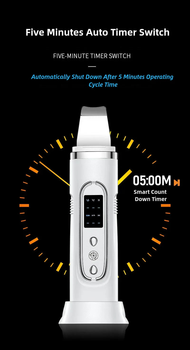 Ultrasonic Skin Scrubber for Deep Cleansing and Rejuvenation - Smarsty