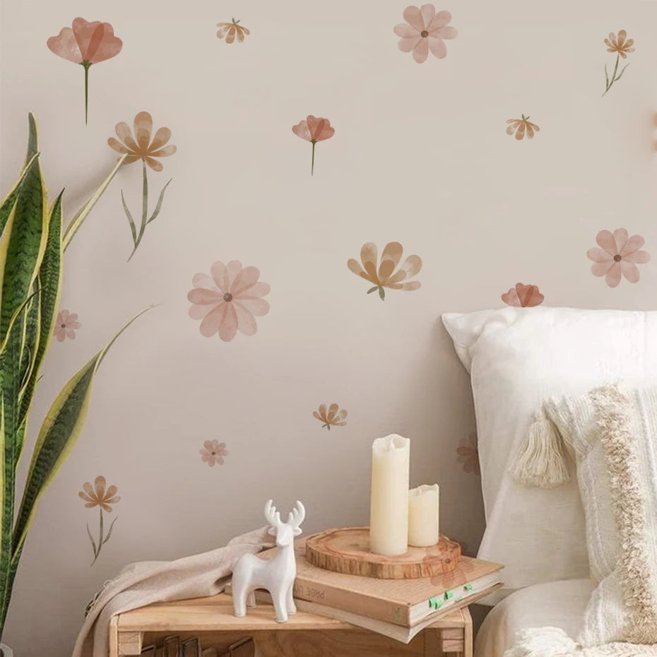 Boho Flowers Wall Stickers for Kids Room Décor - Smarsty
