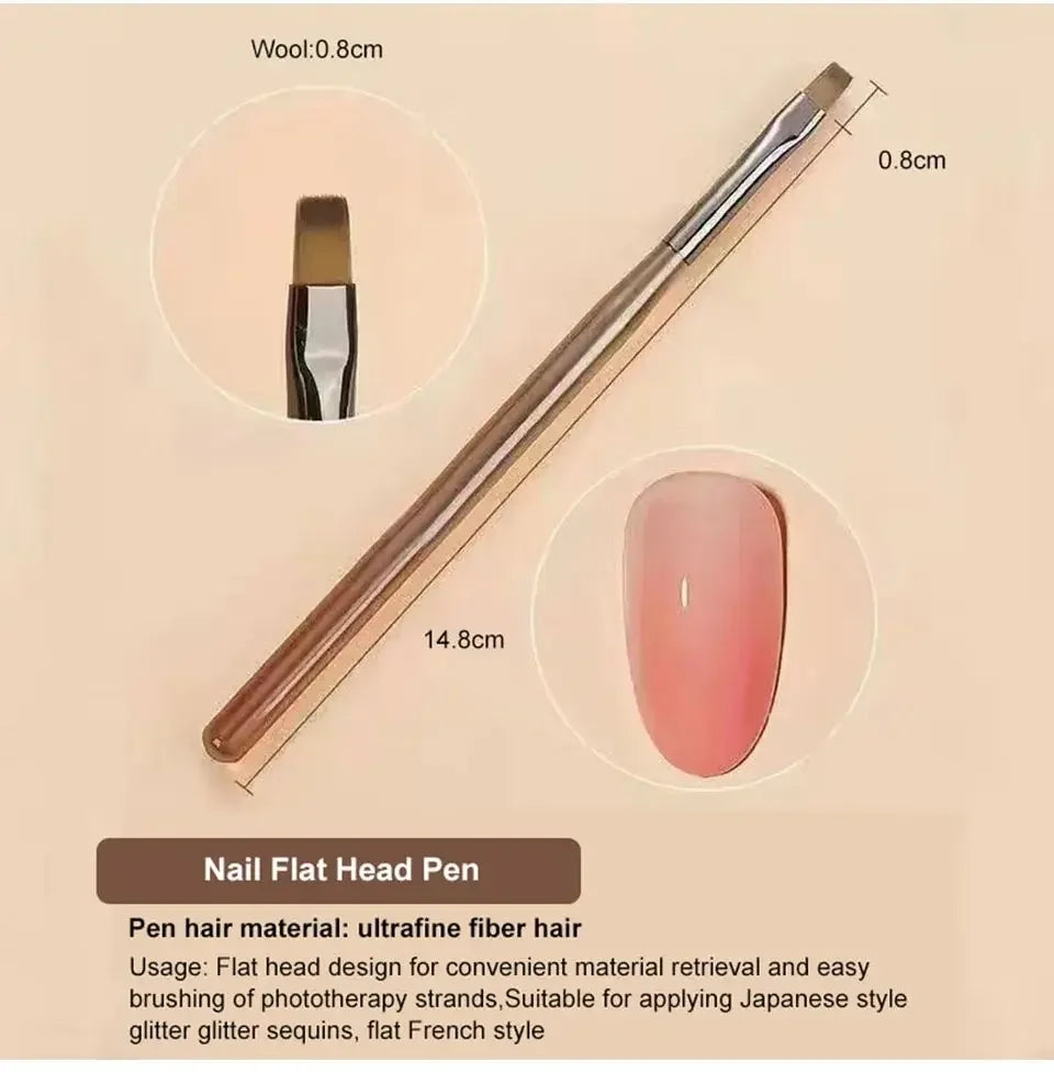 9PCS UV Gel Nail Brush Set for Creative Nail Art - Smarsty