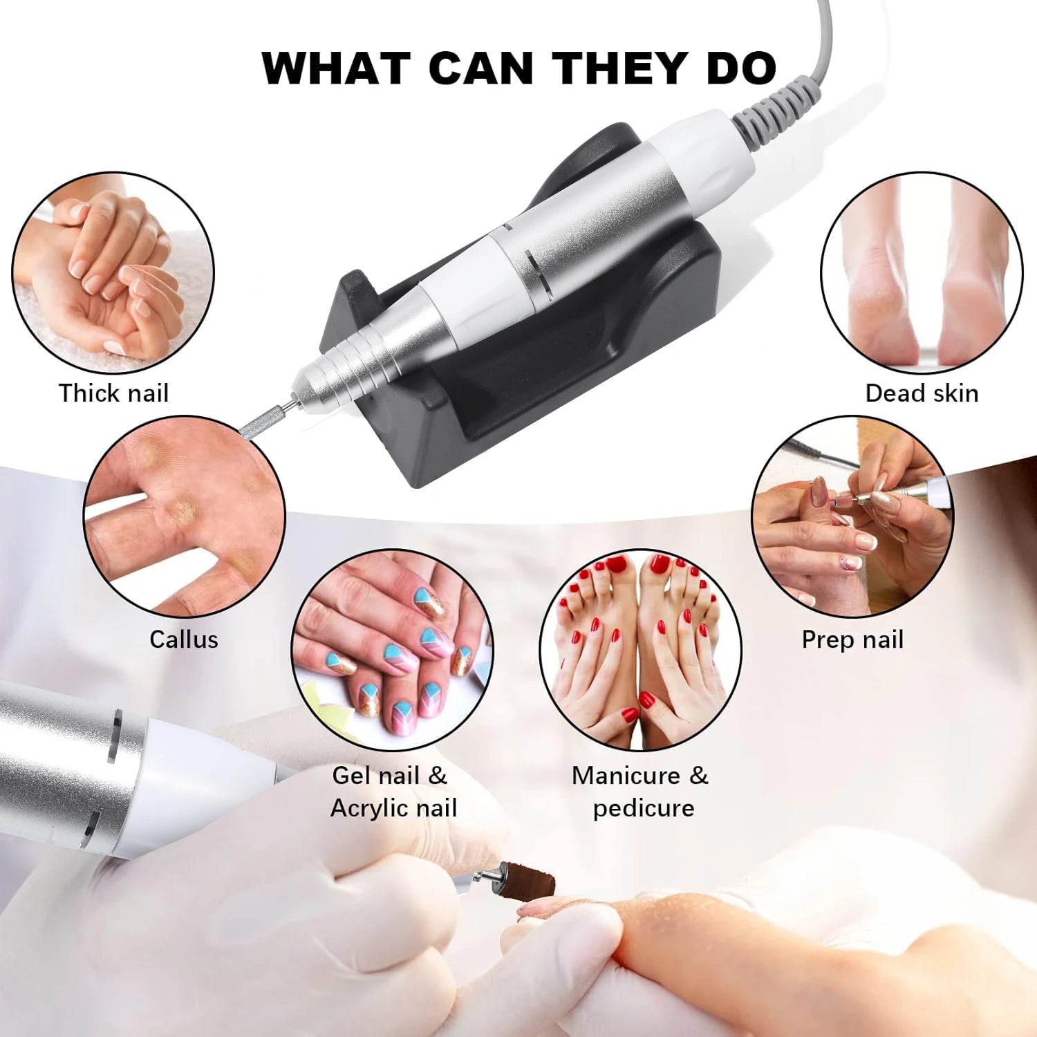 High-Speed Electric Nail Drill Machine Kit - Smarsty