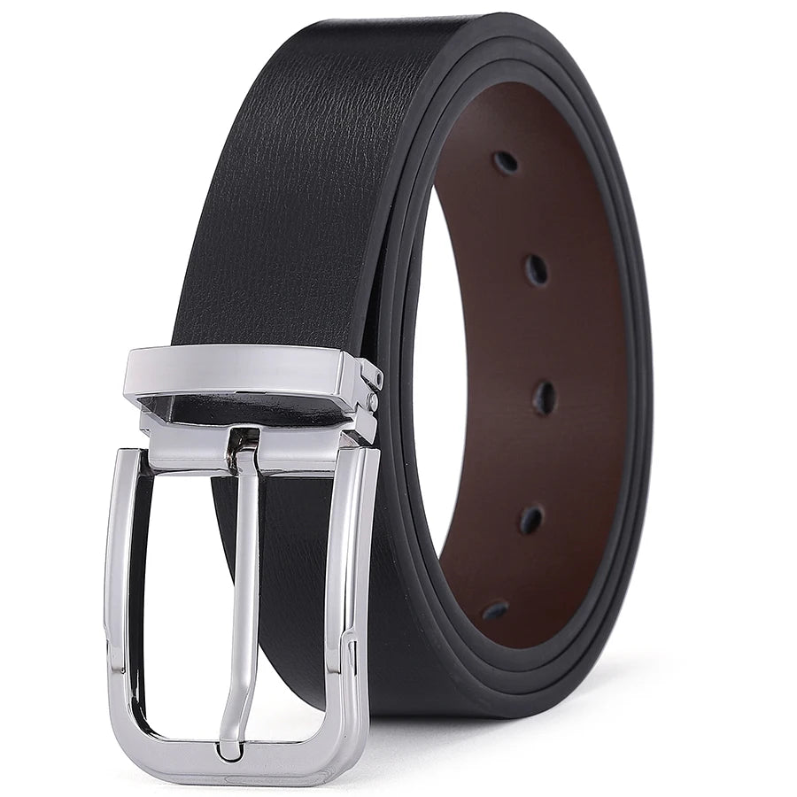 Men's Leather Cowskin Belt High Quality Fashion Waist Strap - Smarsty