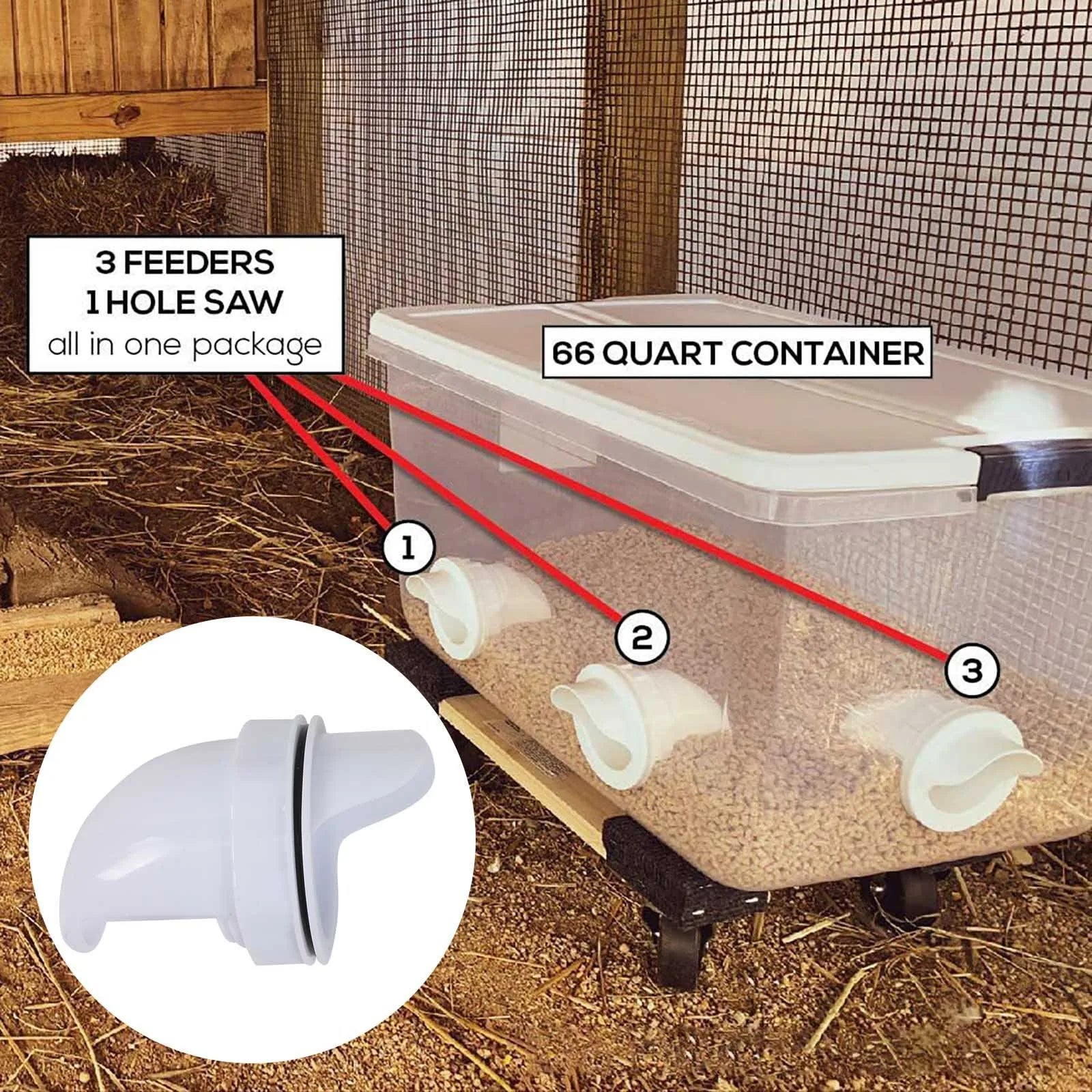 Rainproof Automatic Chicken Feeder for Easy Self Feeding - Smarsty