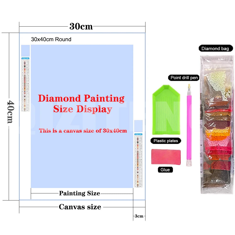 5D Round Diamond Painting Scenic Forest Art - Smarsty