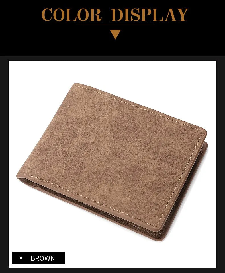 2025 New Wallet Men Short Dollar Clip Zipper Simple Soft Leather Lightweight - Smarsty