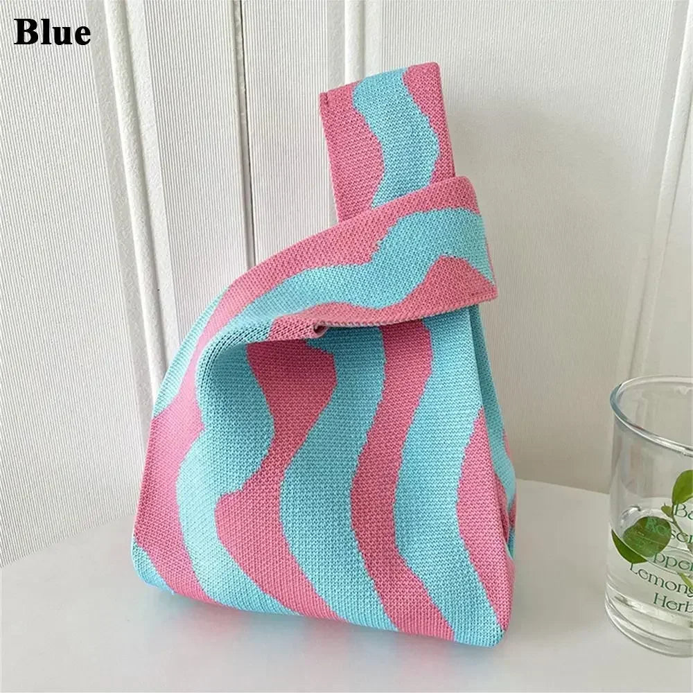 Cat Knit Handbag High Capacity Knot Wrist Bag For Women - Smarsty