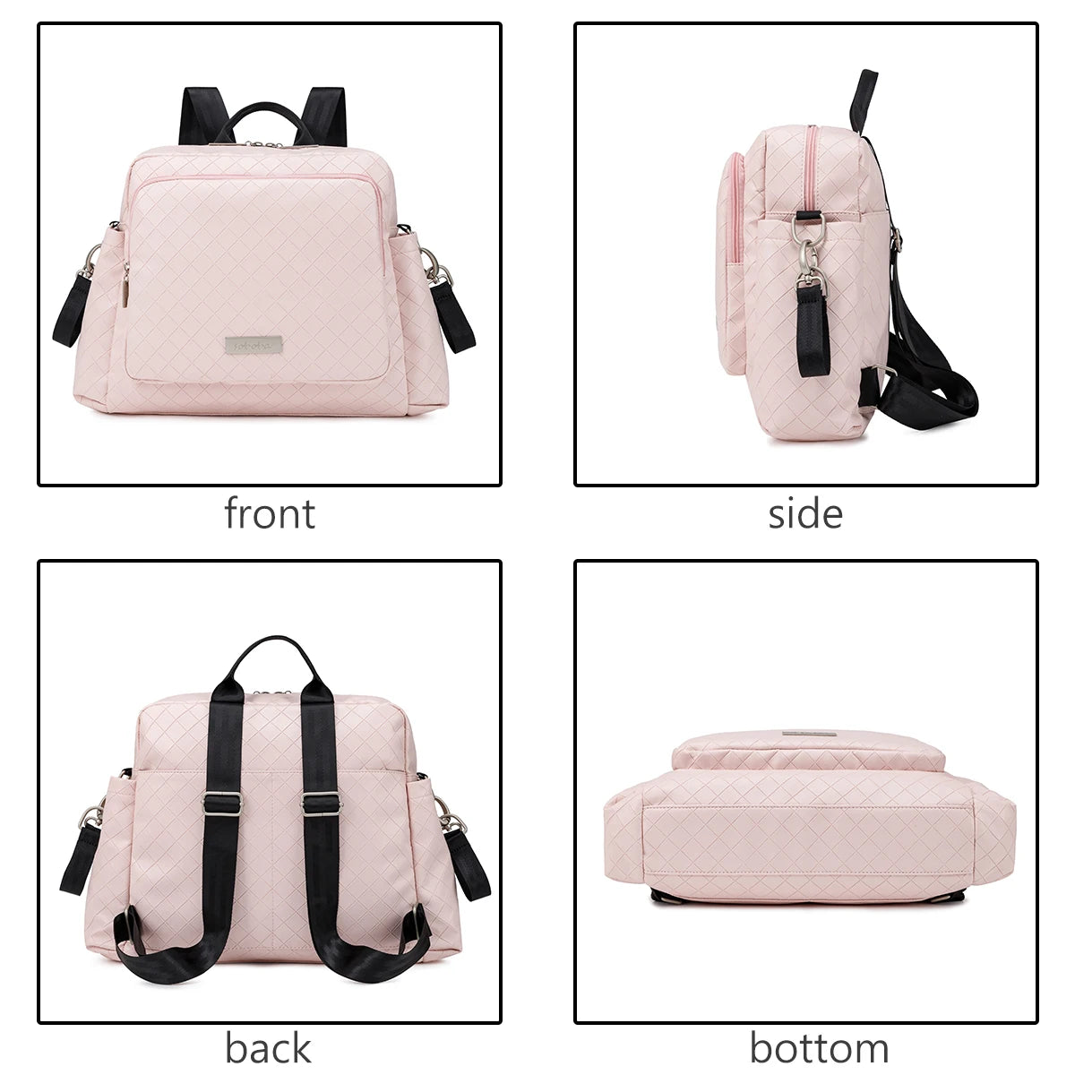 Soboba 2023 New Diaper Bags for Mother Waterproof Large Capacity Solid Polyester Diaper Backpacks Travel Bag for Newborn Baby by Smarsty