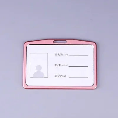 Employee Aluminium Alloy Plastic Credit Card ID Card Cover Case Work Identity Badge Card Cover Bag Women Men Work Card Holders
