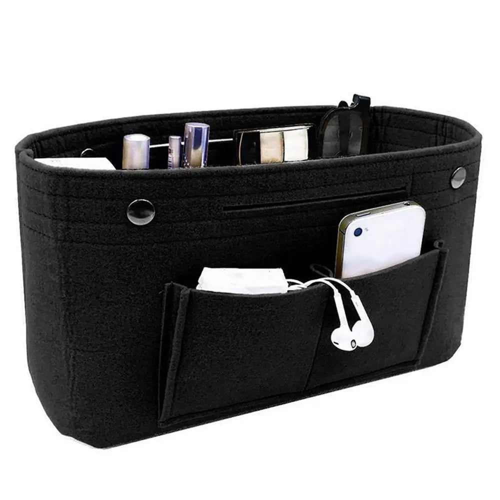 Women's Organizer Handbag Felt Travel Bag Insert Liner Purse Organiser Pouch