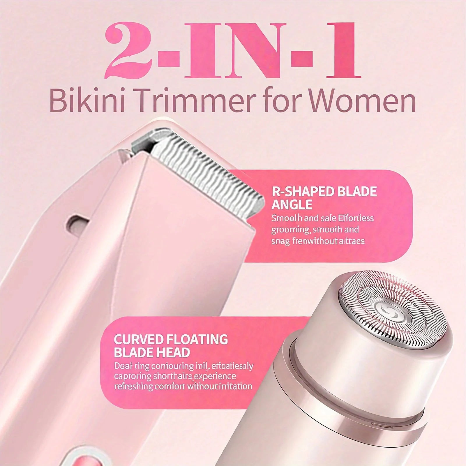 2-in-1 dual-head electric epilator and shaver for underarms, legs and face hair removal, birthday/Christmas gift - Smarsty