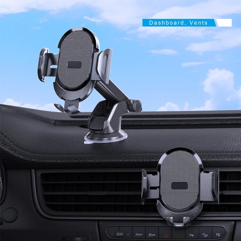 Gravity Car Phone Holder Dashboard Mount One Press Lock - Smarsty