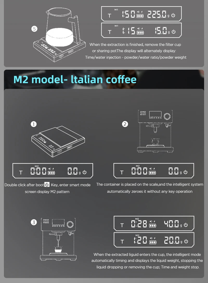 AliKisscafe Coffee Scale Digital Weight Electronic Kitchen Measuring Scales 0.1g High Precision Espresso Accessory Barista Tool