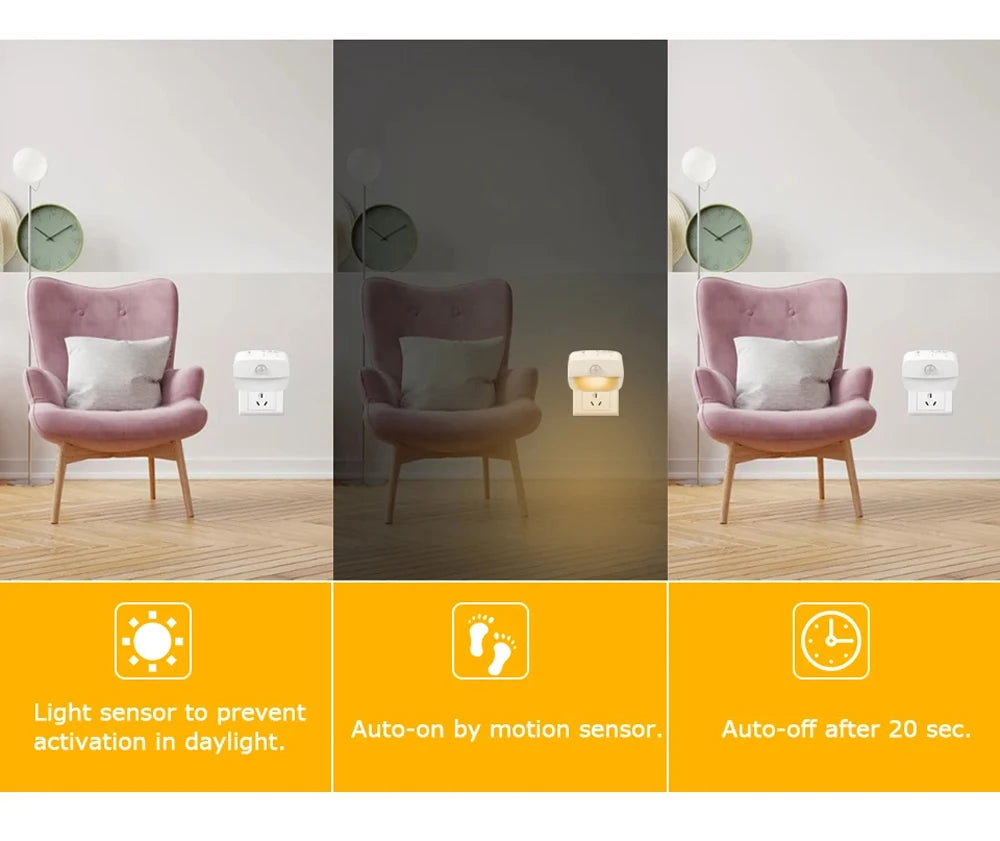 Smart Motion Sensor LED Night Light for Home Use - Smarsty