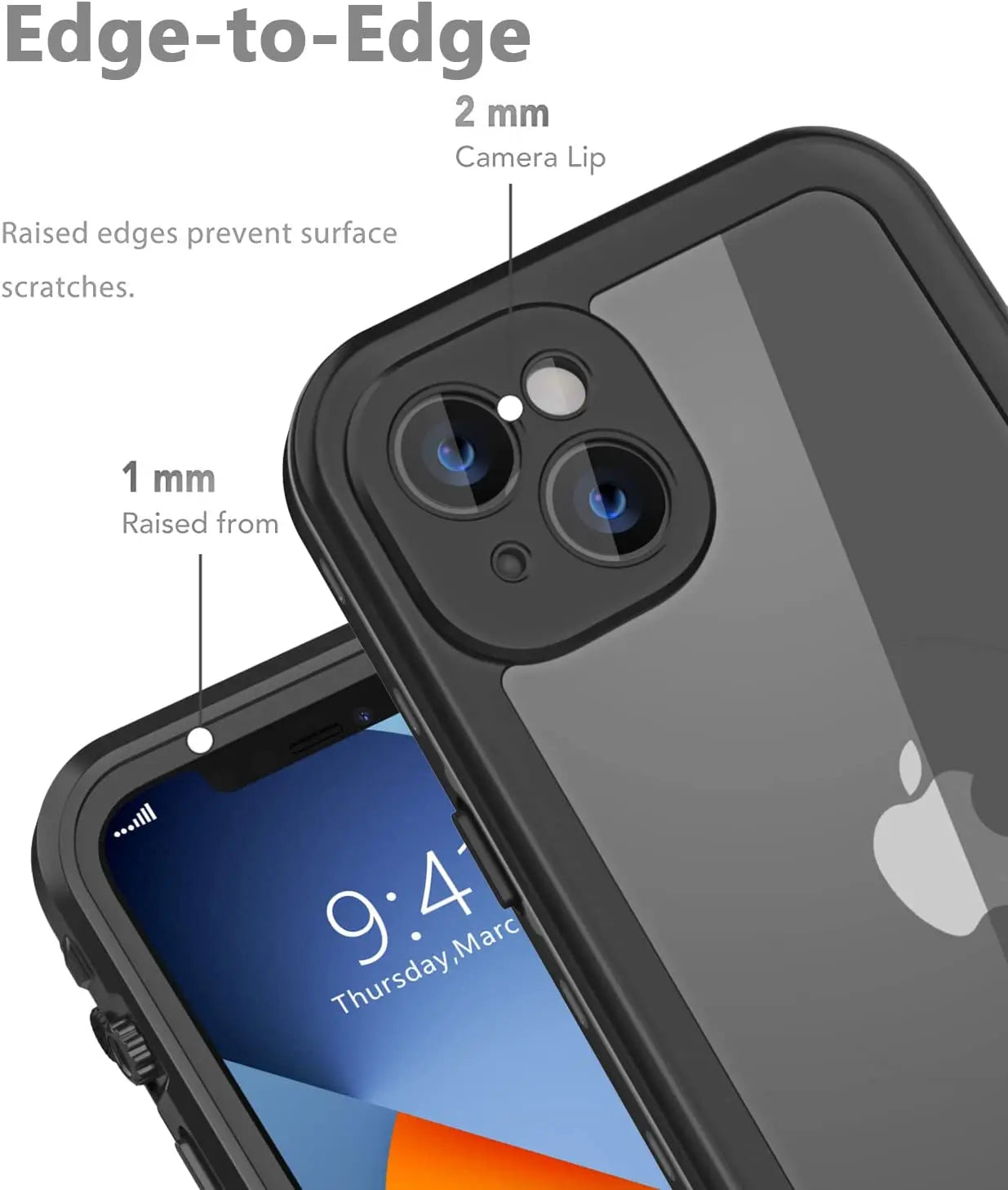 Full Sealed Clear IP68 Waterproof Case For iPhone 16 15 14 Plus 13 12 11 Pro Max Mini XS XR X Shockproof Cover Screen Protector by Smarsty
